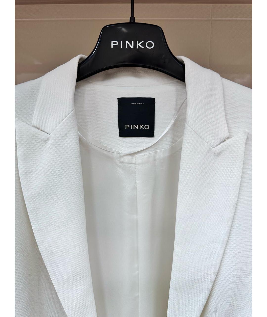 PINKO Белый хлопковый жакет/пиджак, фото 3