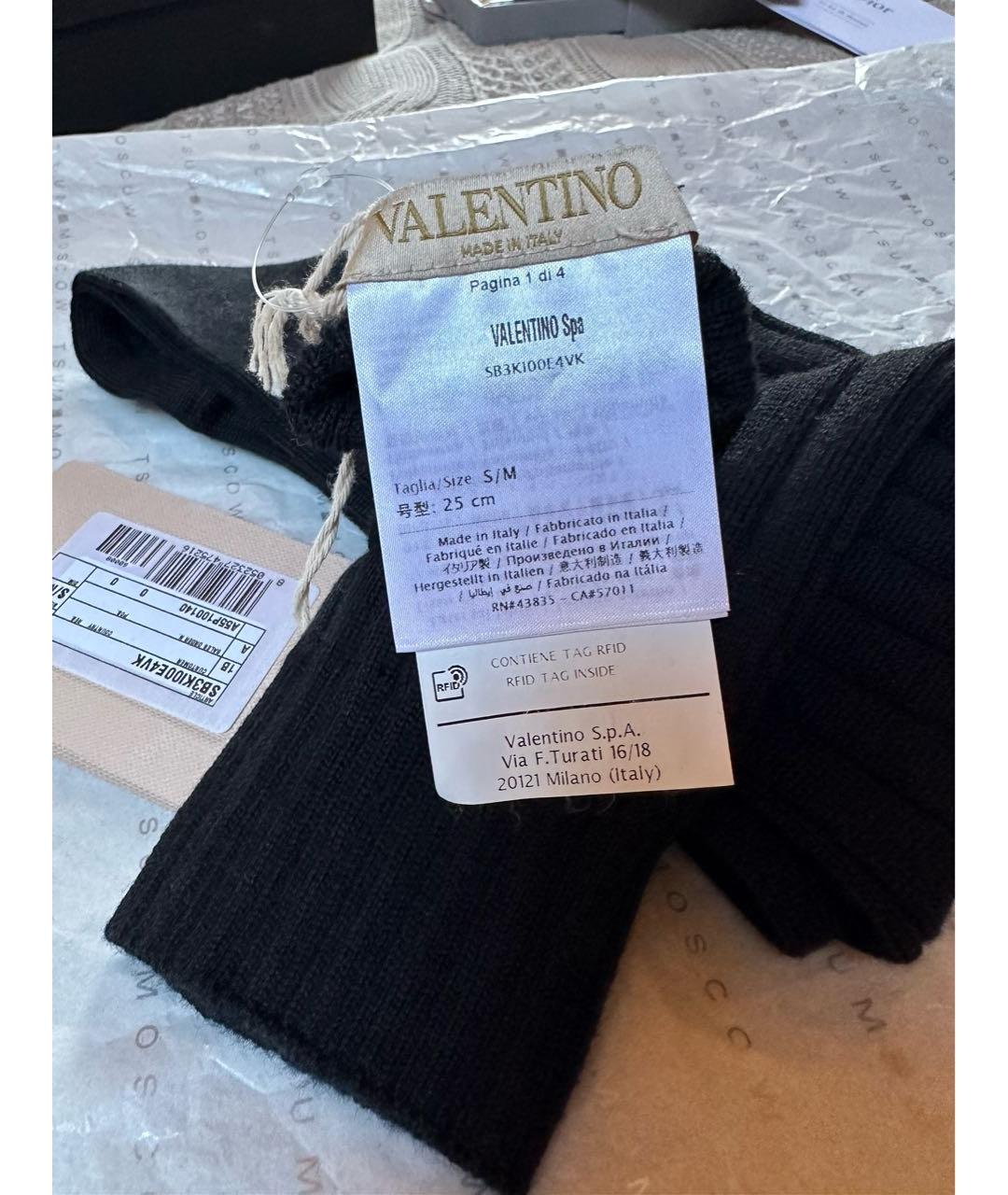 VALENTINO Черные носки, чулки и колготы, фото 3