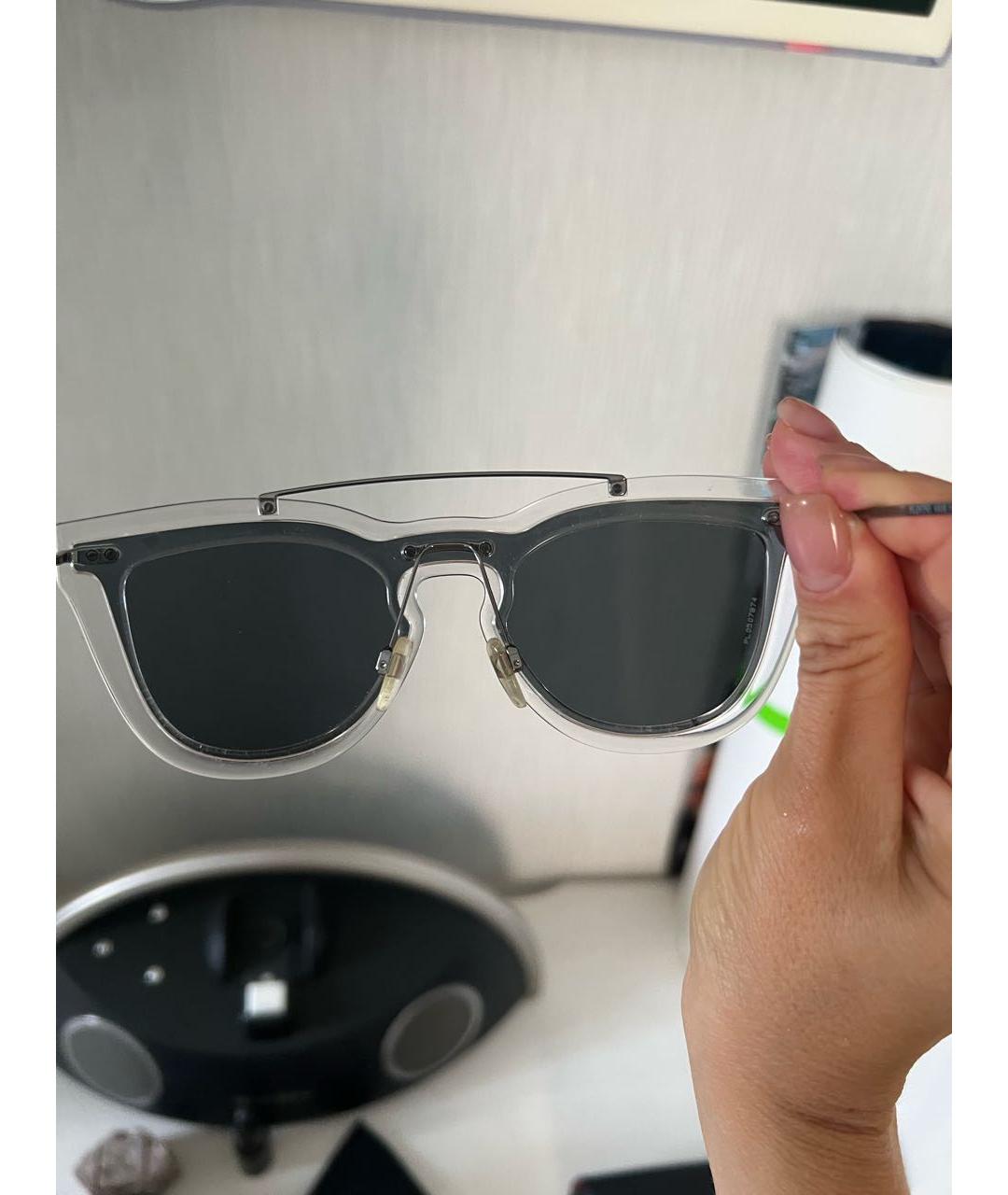 VALENTINO Серебряные металлические солнцезащитные очки, фото 3