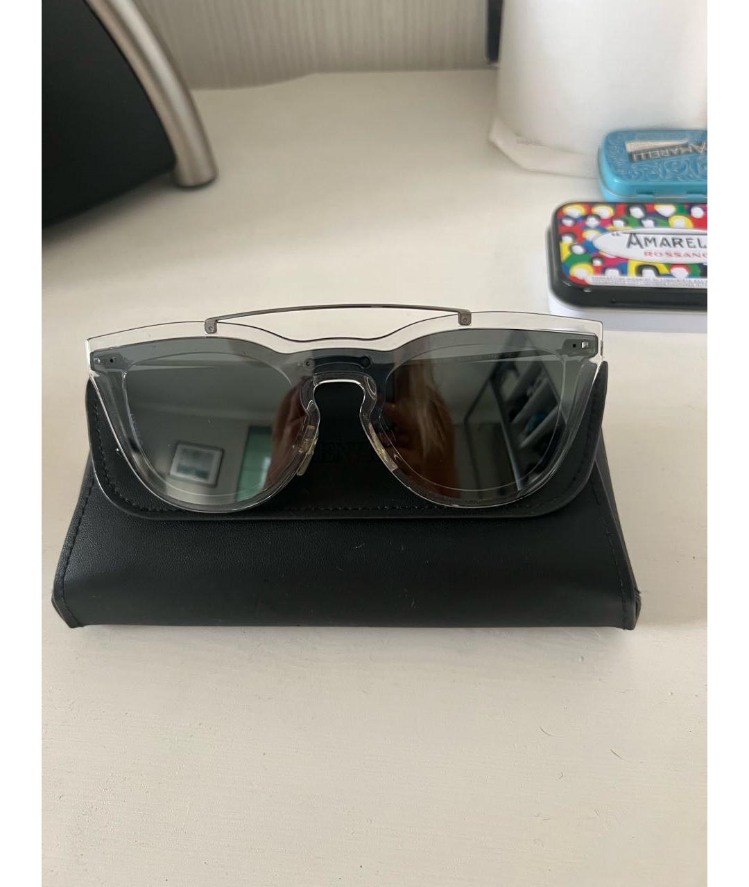 VALENTINO Серебряные металлические солнцезащитные очки, фото 2