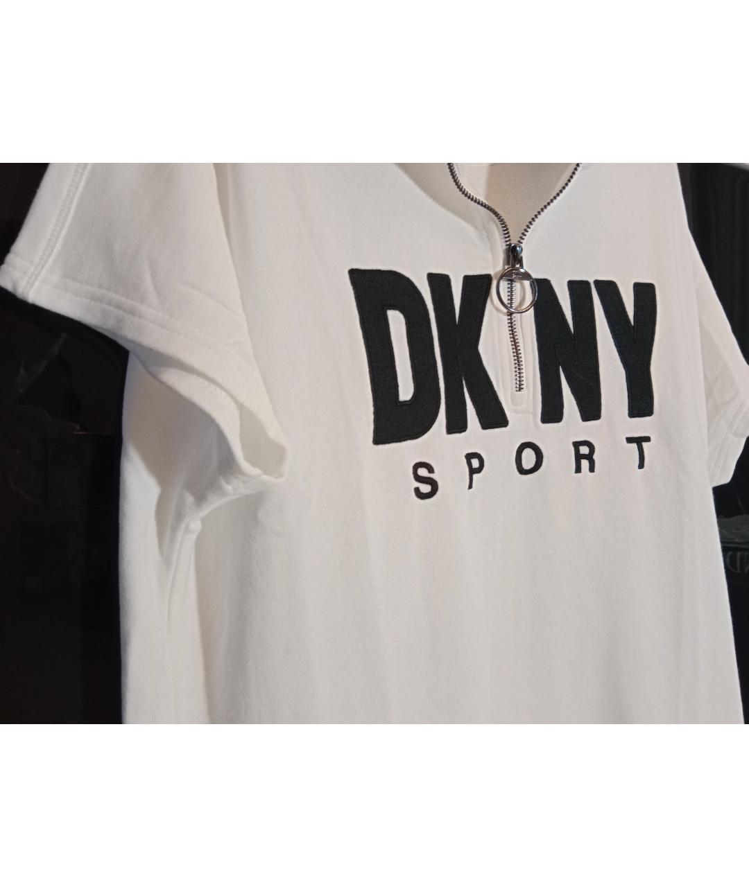 DKNY Белое хлопковое платье, фото 5