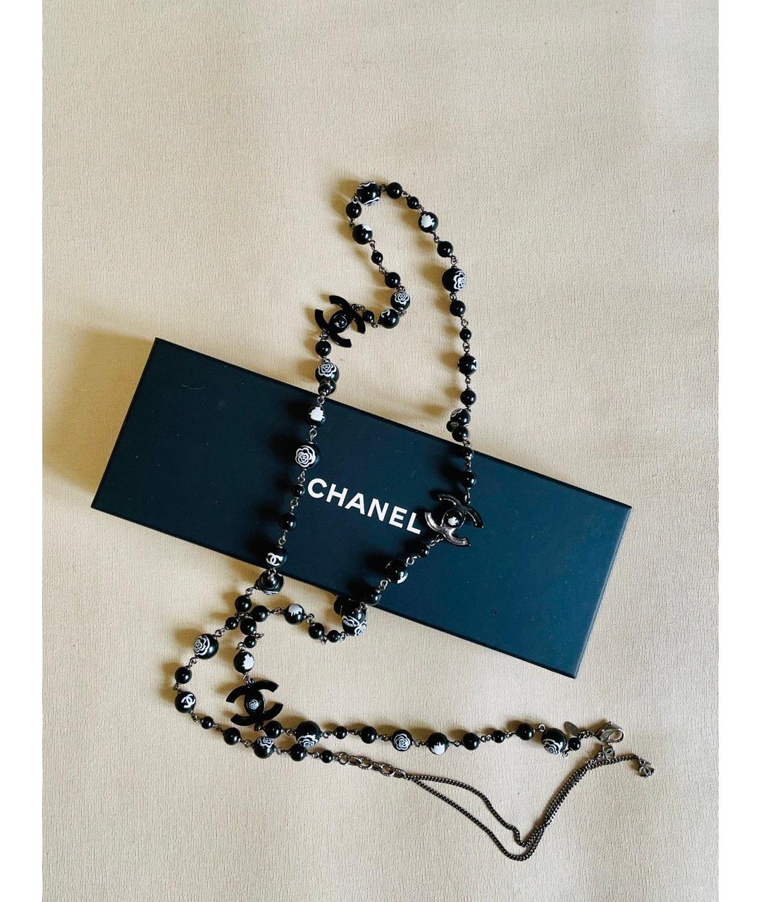 CHANEL Черное колье, фото 6