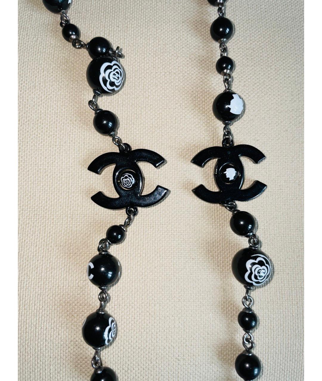 CHANEL Черное колье, фото 4