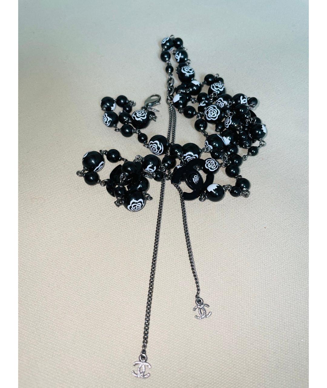 CHANEL Черное колье, фото 7