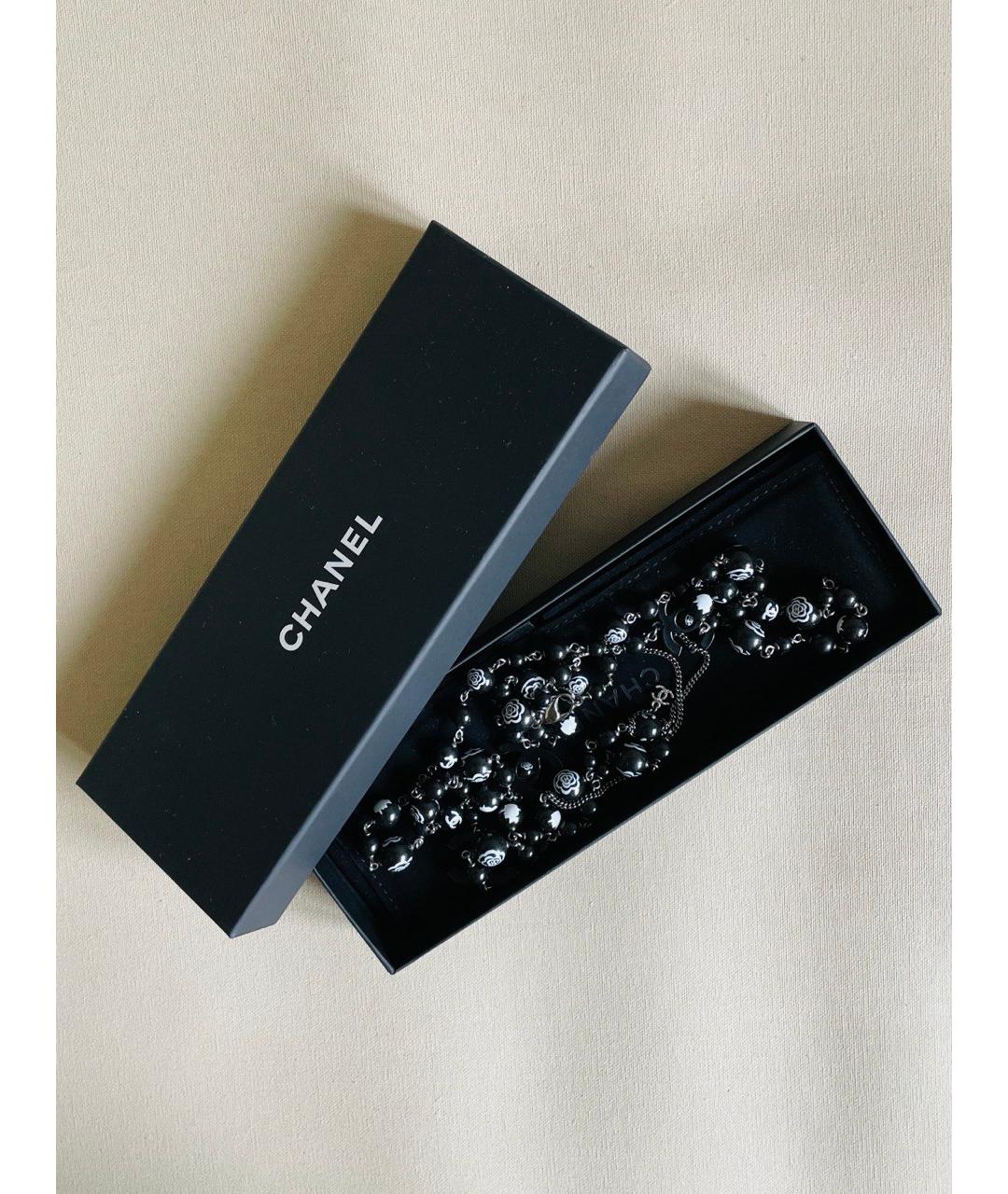 CHANEL Черное колье, фото 8