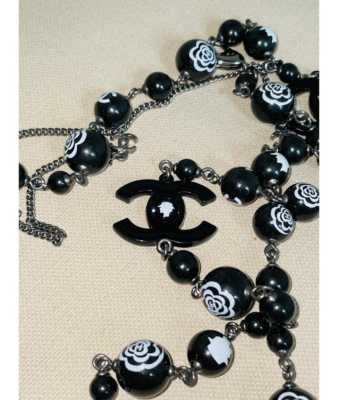 CHANEL Черное колье, фото 2