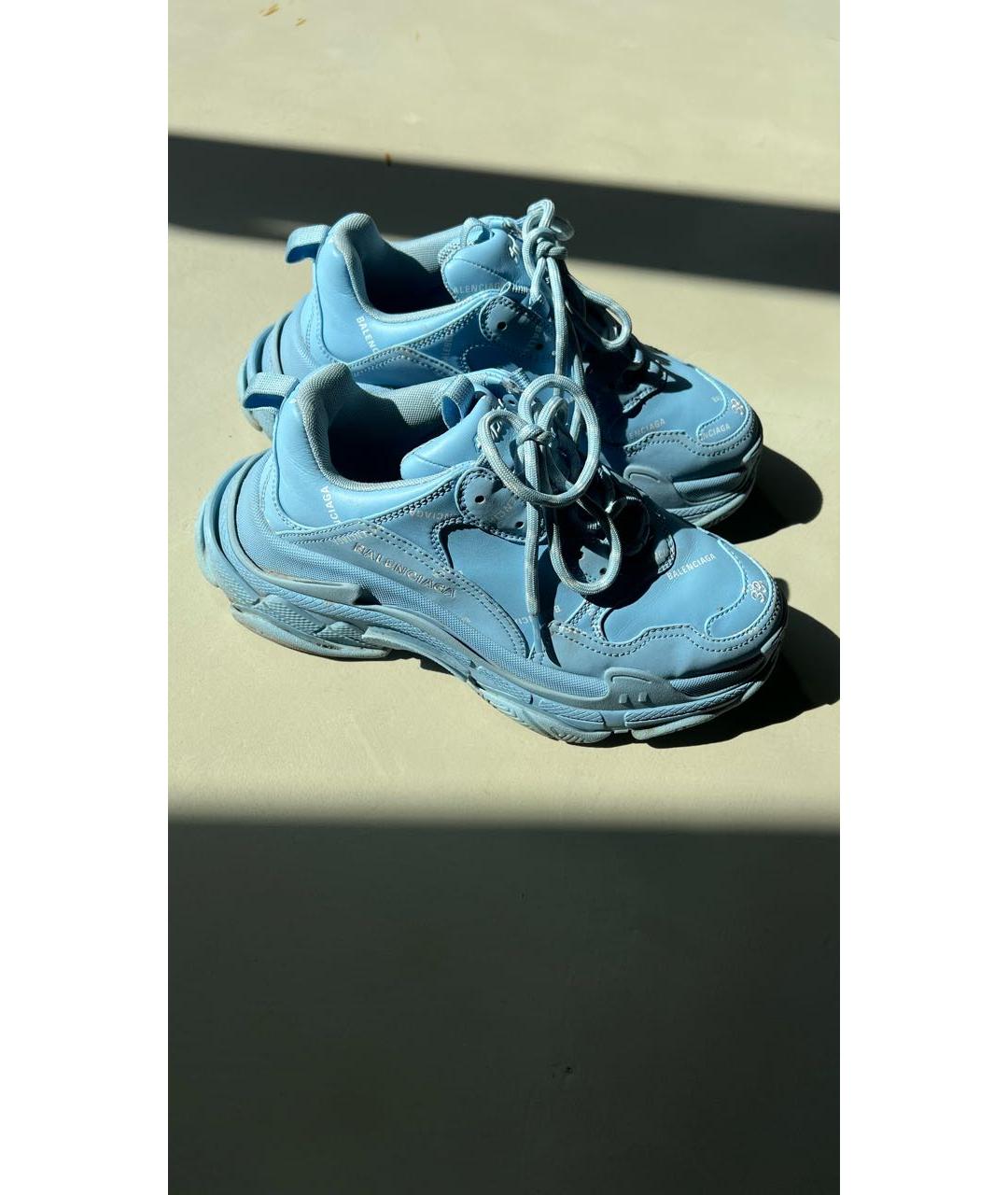 BALENCIAGA Голубые кроссовки, фото 2