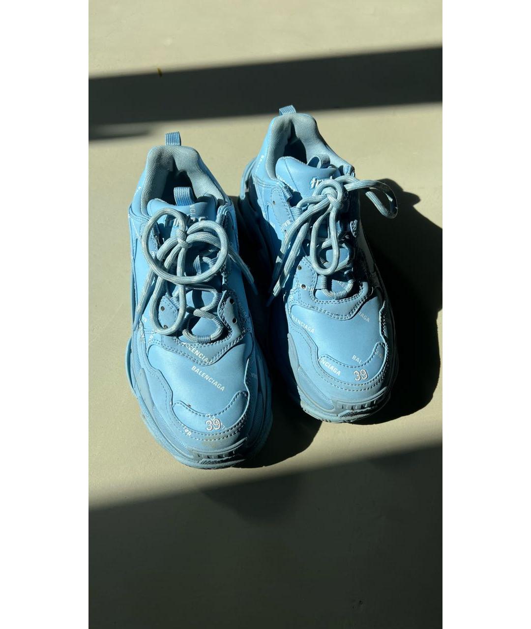 BALENCIAGA Голубые кроссовки, фото 3