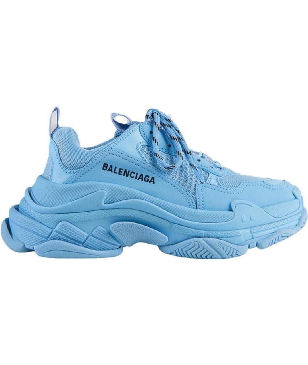 BALENCIAGA Голубые кроссовки, фото 4