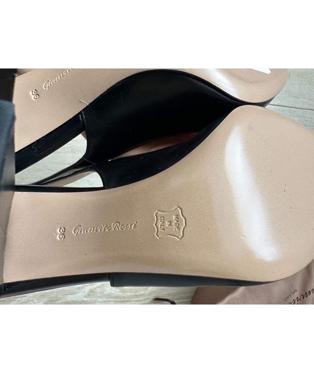 GIANVITO ROSSI Черные кожаные туфли, фото 8