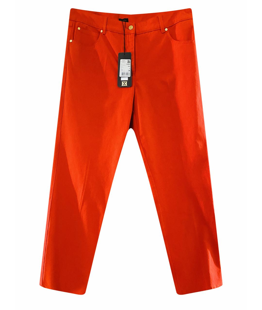ESCADA Красные хлопко-эластановые прямые джинсы, фото 9