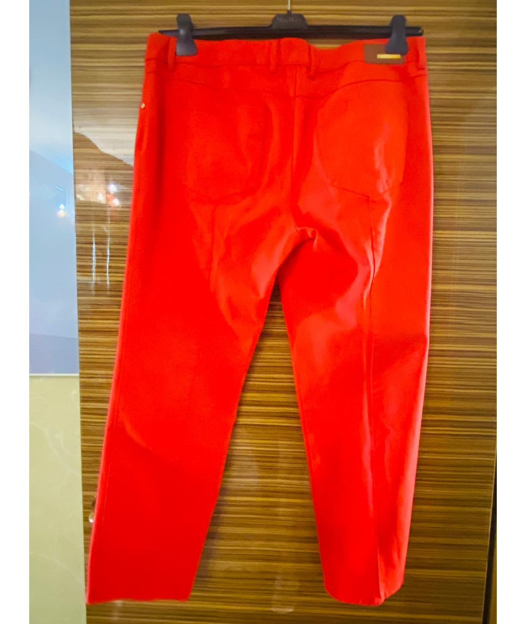 ESCADA Красные хлопко-эластановые прямые джинсы, фото 2