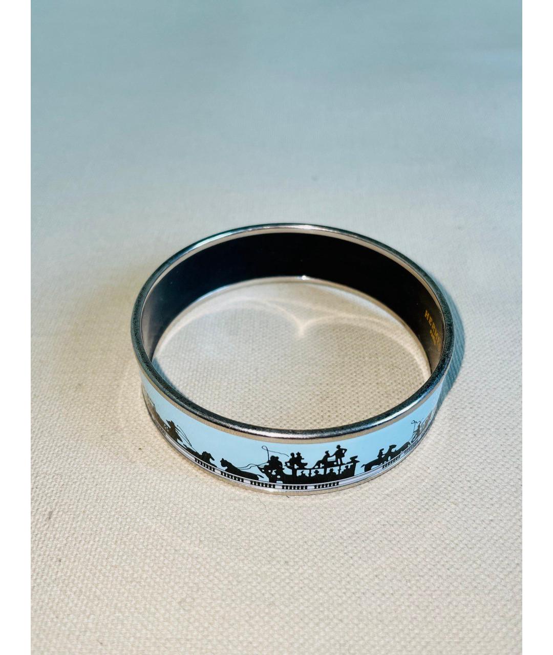 HERMES Голубой металлический браслет, фото 2