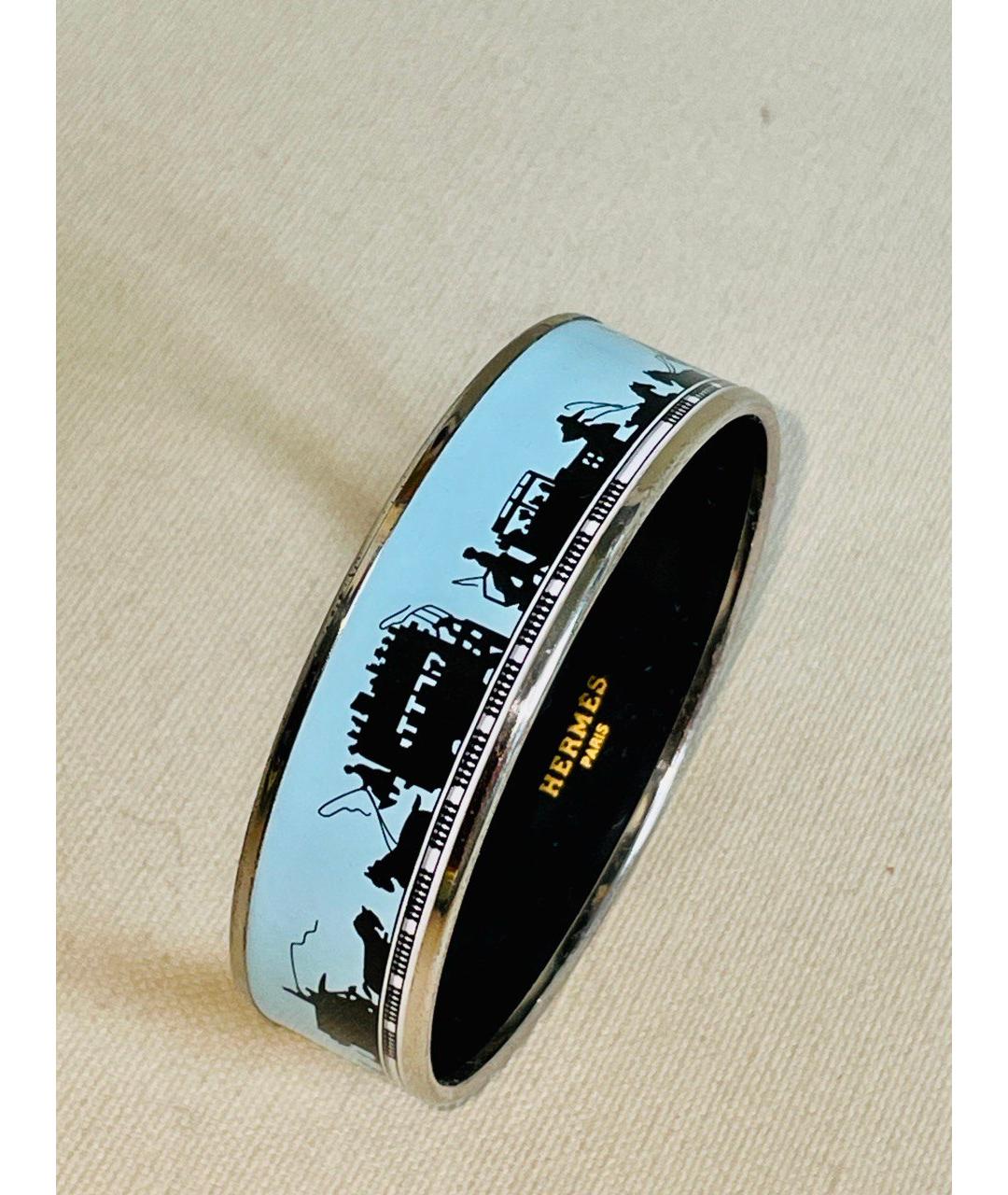 HERMES Голубой металлический браслет, фото 5