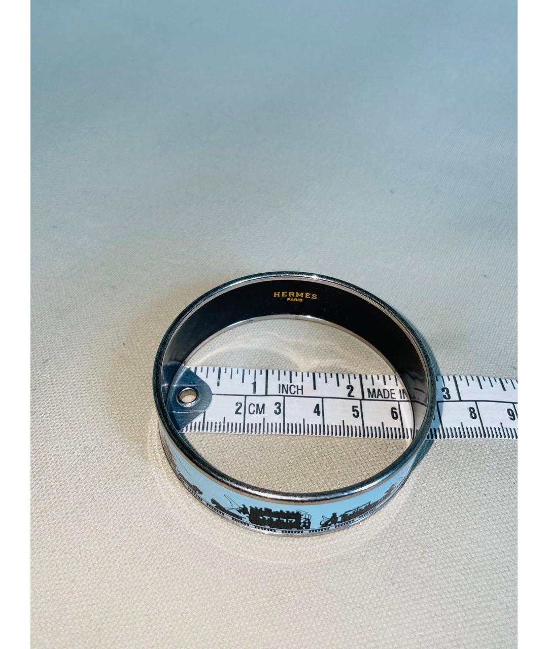 HERMES Голубой металлический браслет, фото 3