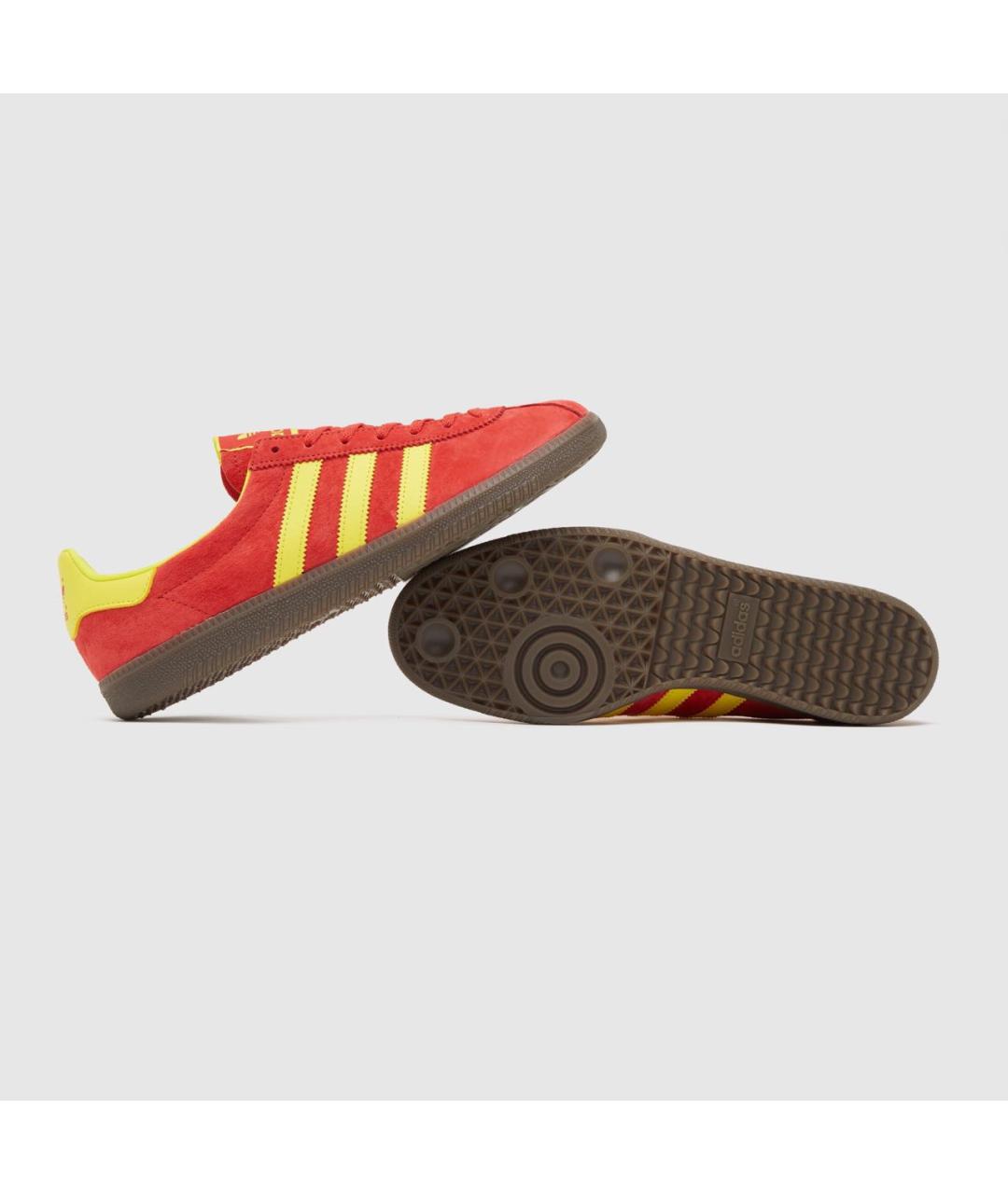 ADIDAS Красные замшевые низкие кроссовки / кеды, фото 3