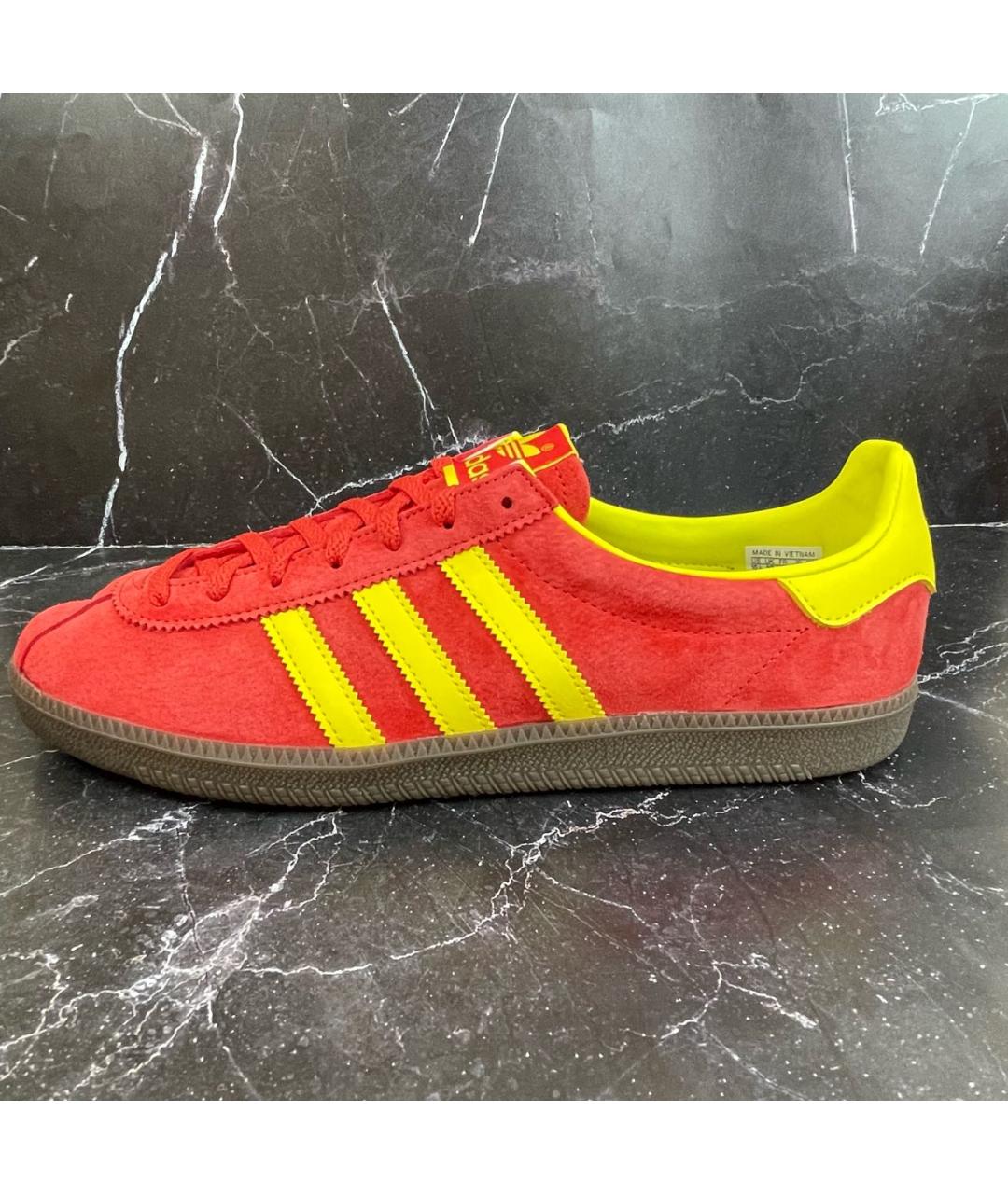 ADIDAS Красные замшевые низкие кроссовки / кеды, фото 5