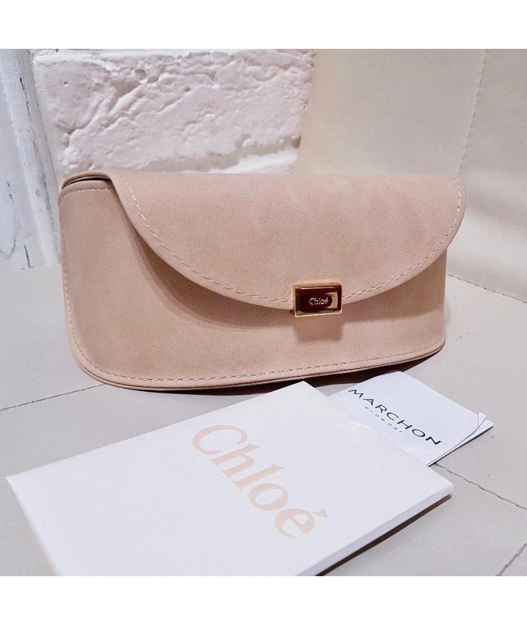 CHLOE Коричневые пластиковые солнцезащитные очки, фото 4