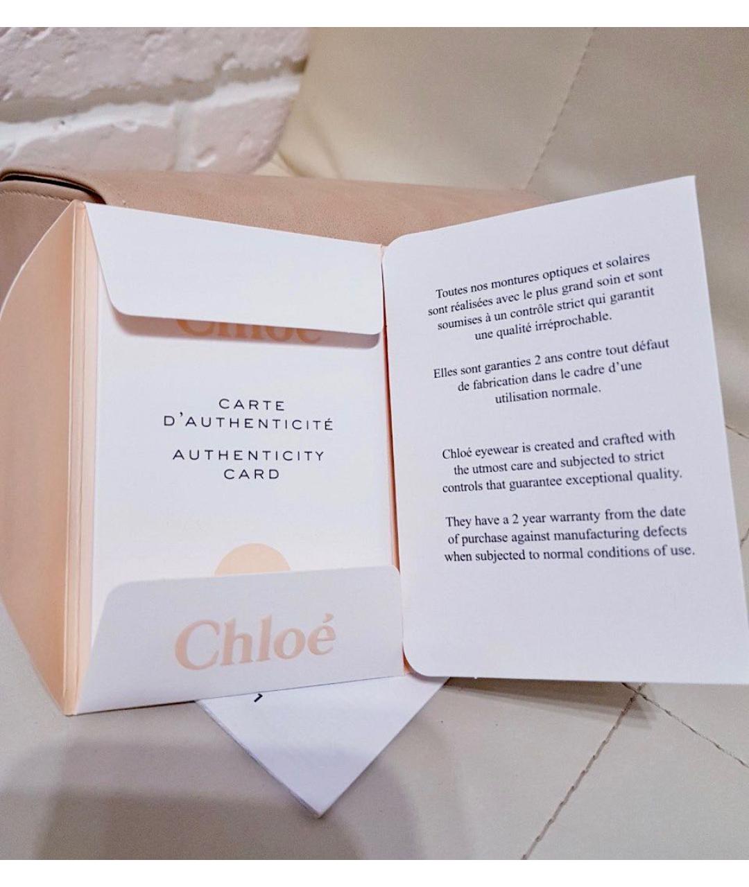 CHLOE Коричневые пластиковые солнцезащитные очки, фото 7