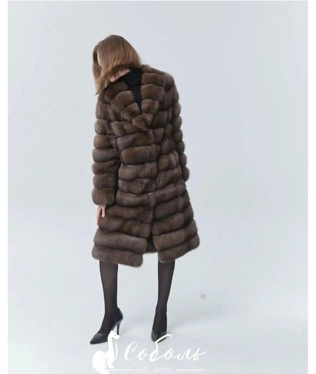 SOBOL Антрацитовая меховая шуба, фото 7