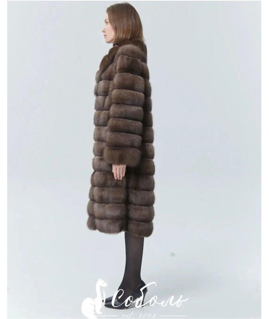 SOBOL Антрацитовая меховая шуба, фото 6