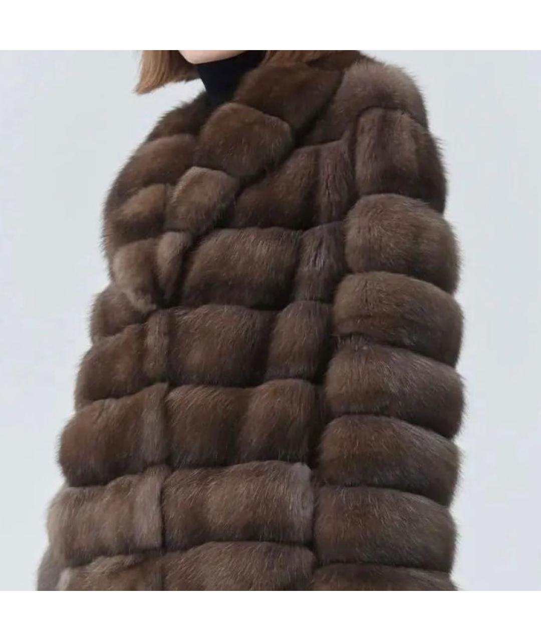 SOBOL Антрацитовая меховая шуба, фото 4