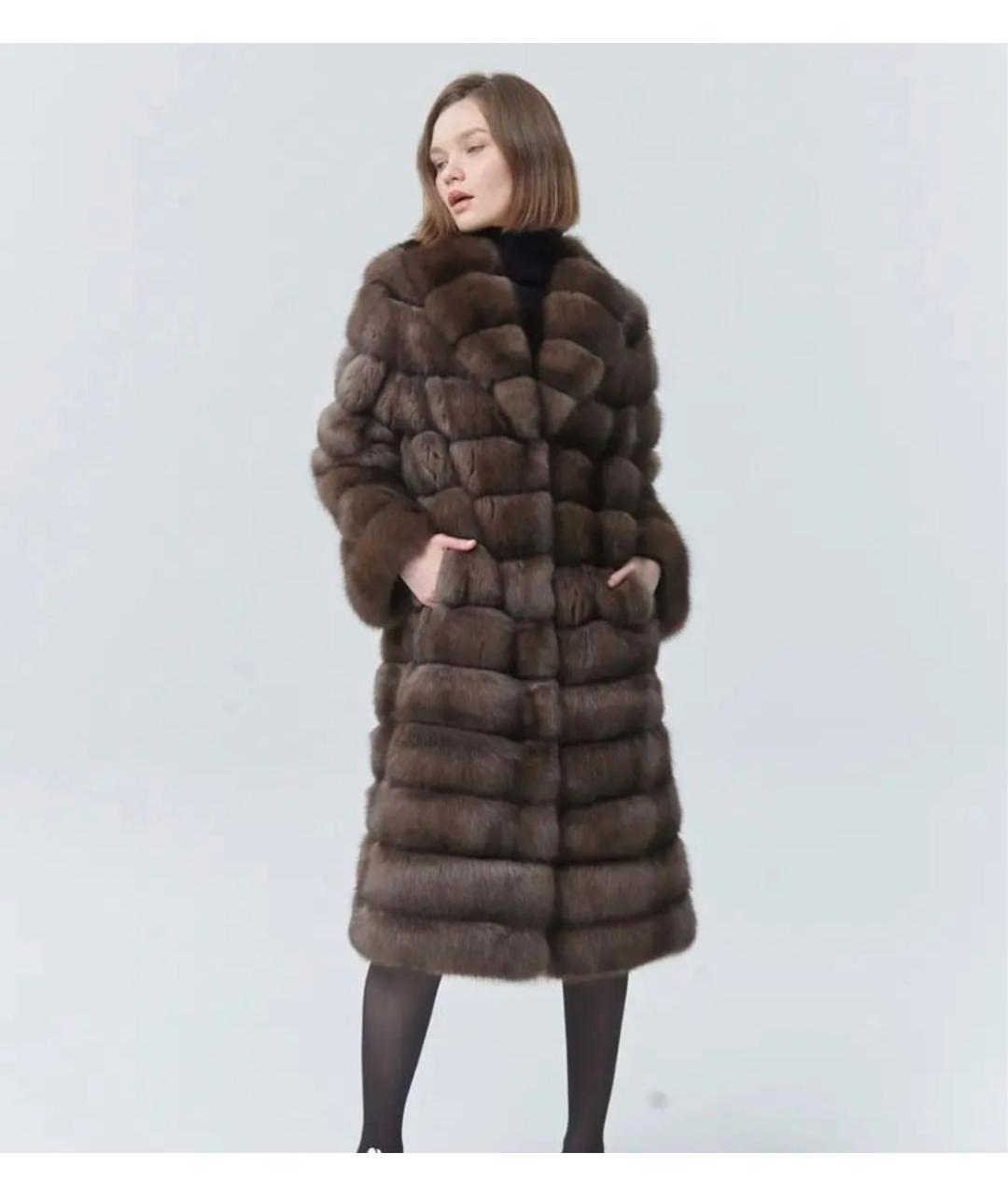 SOBOL Антрацитовая меховая шуба, фото 5