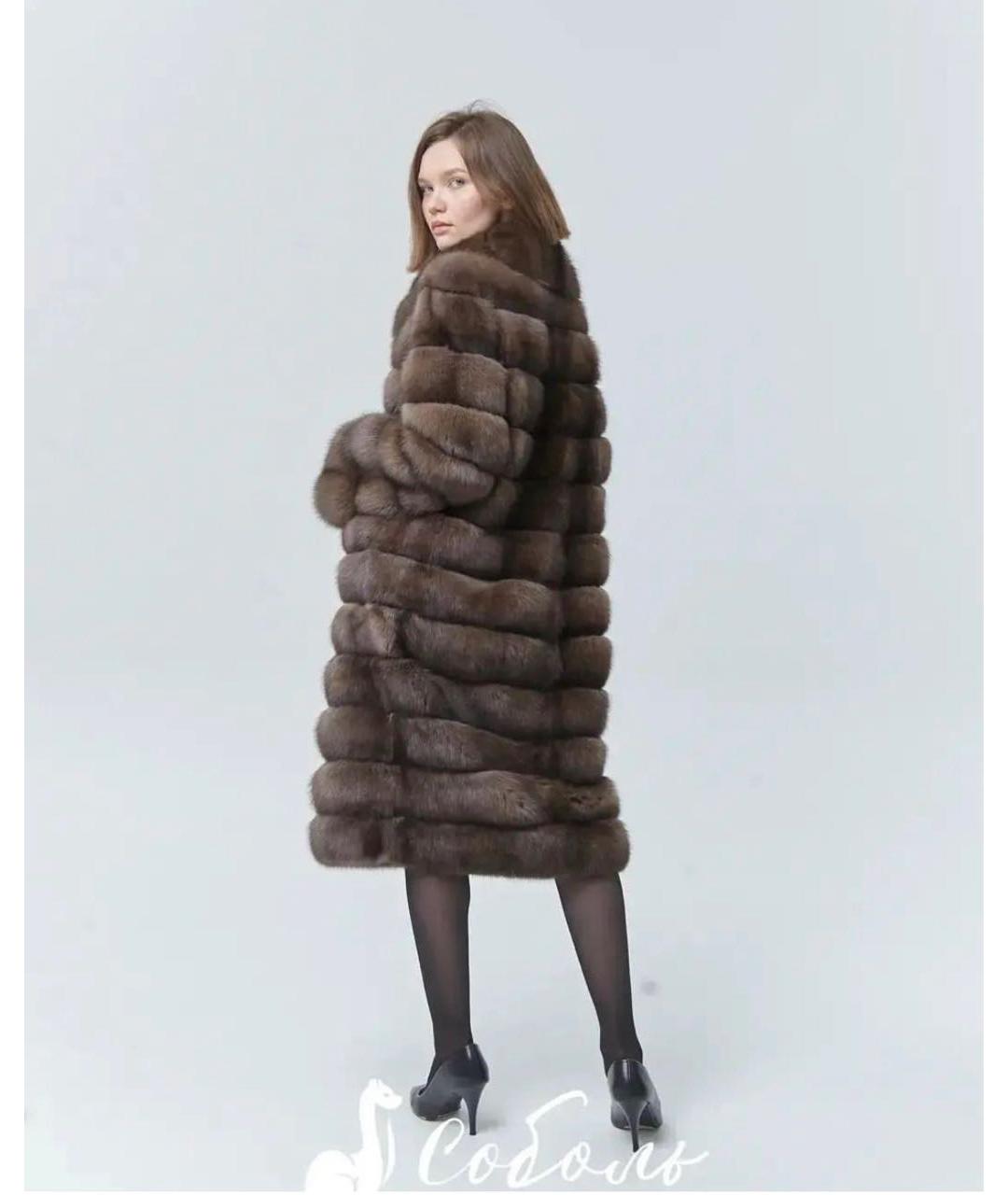 SOBOL Антрацитовая меховая шуба, фото 2