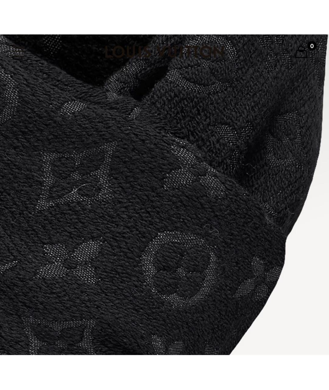 LOUIS VUITTON Черный шарф, фото 2