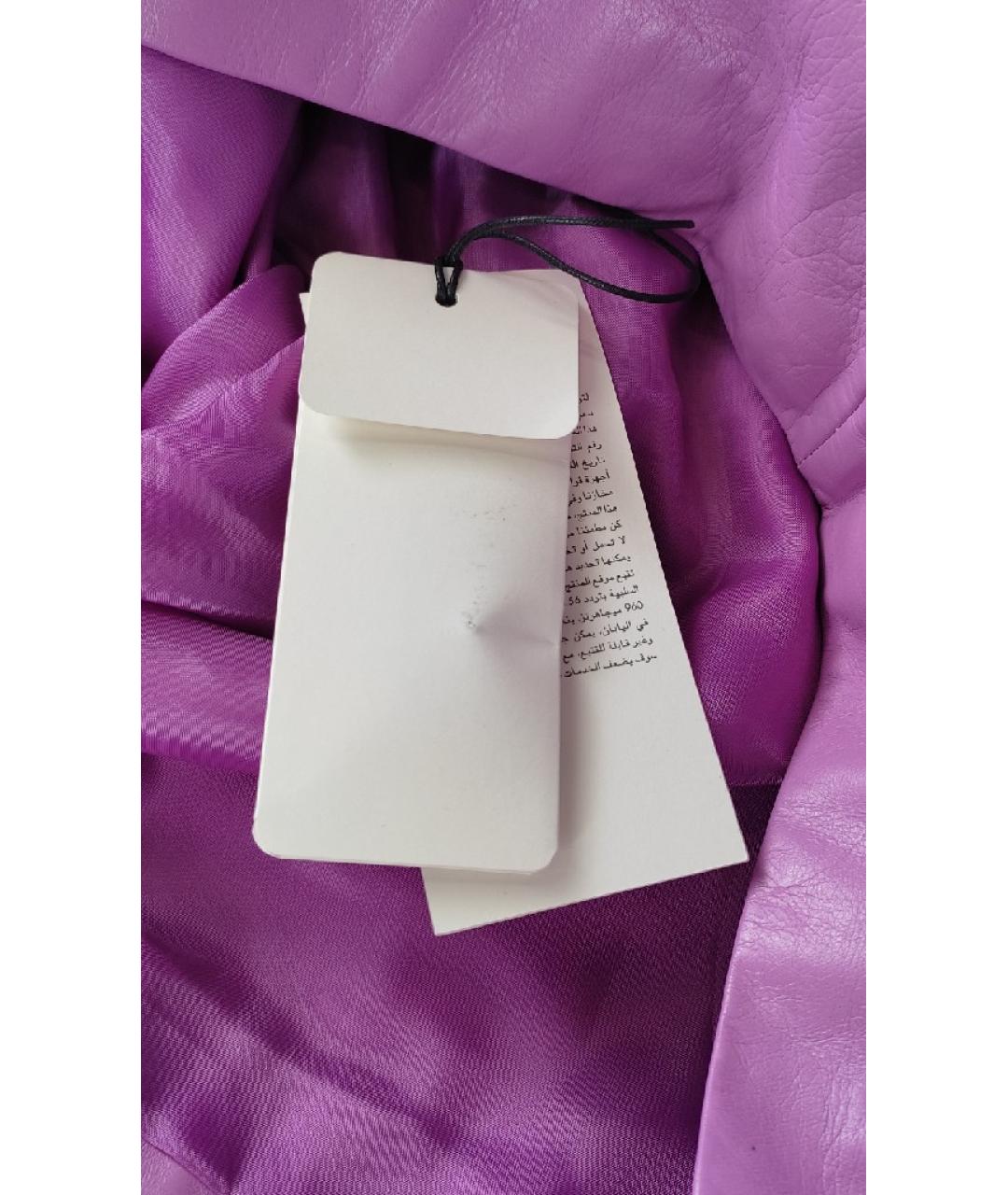 GUCCI Фиолетовый кожаный костюм с юбками, фото 9