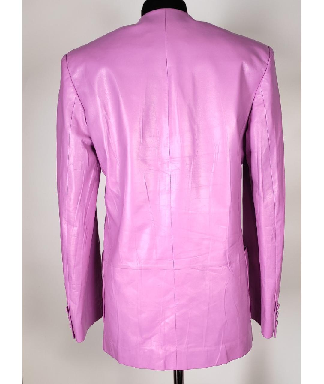 GUCCI Фиолетовый кожаный костюм с юбками, фото 4