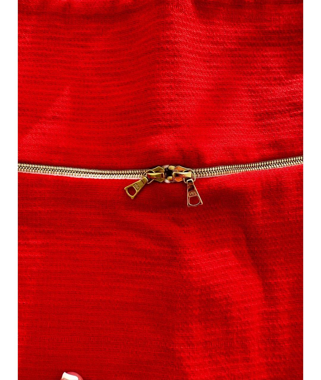 SANDRO Красная шерстяная юбка мини, фото 6
