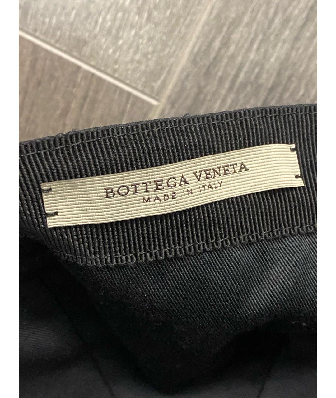 BOTTEGA VENETA Черная кожаная кепка/бейсболка, фото 5