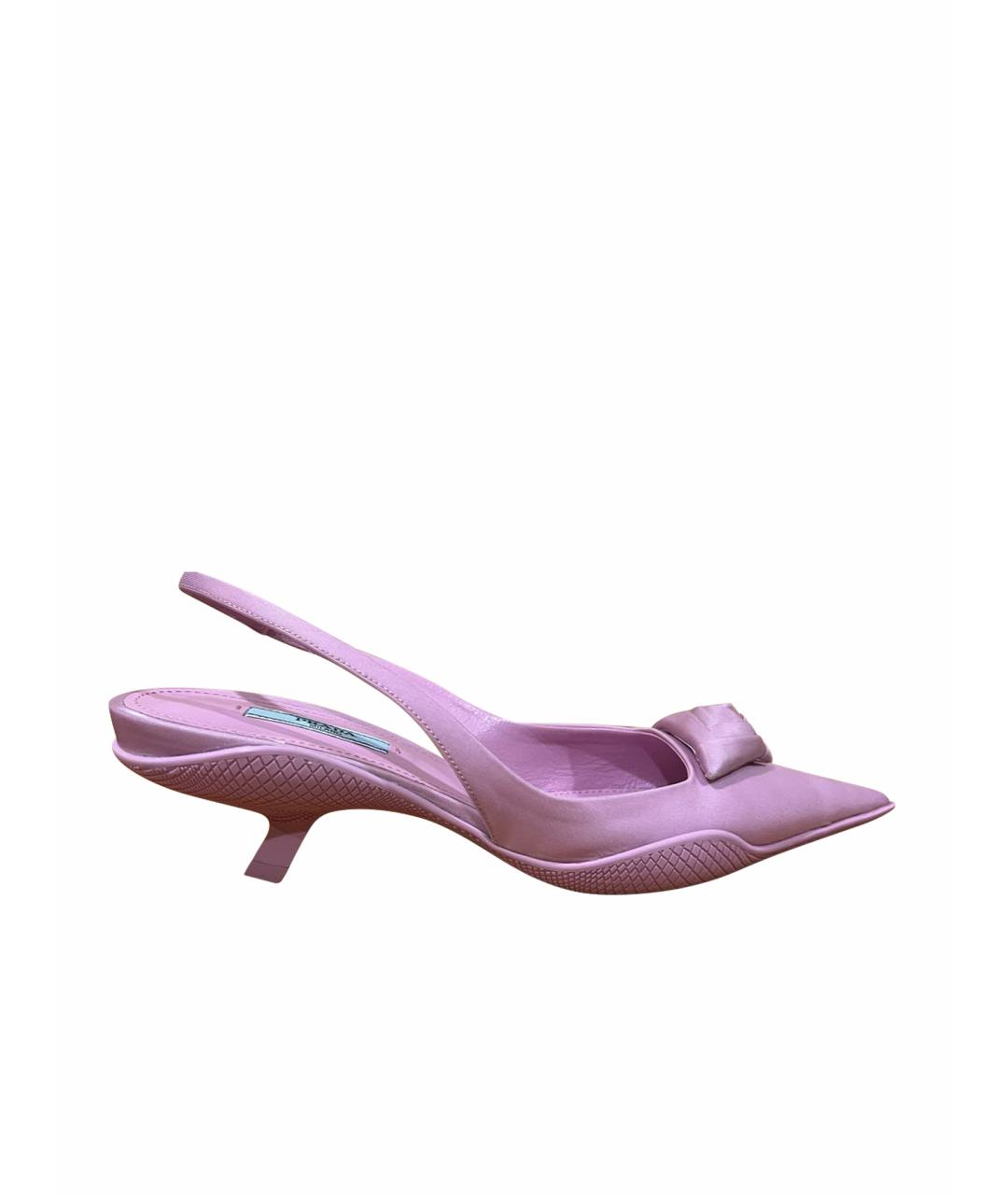 PRADA Розовые текстильные туфли, фото 1