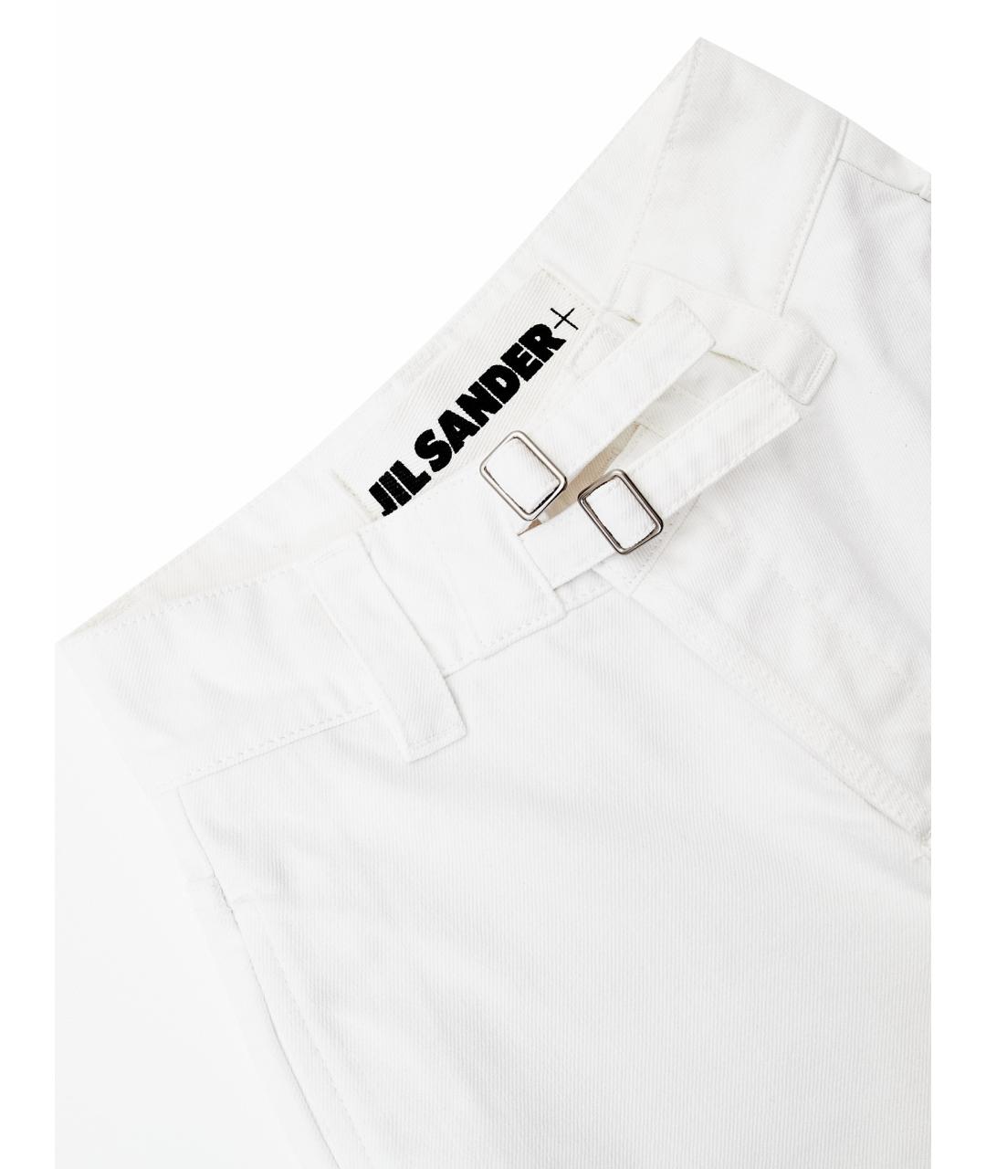 JIL SANDER Белые хлопковые прямые джинсы, фото 11