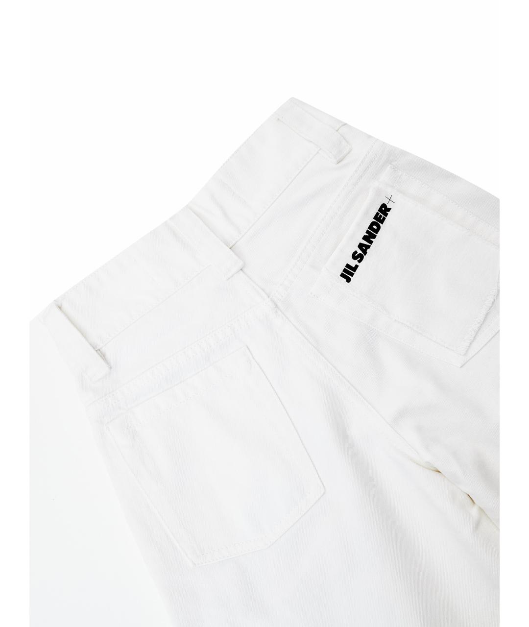 JIL SANDER Белые хлопковые прямые джинсы, фото 10
