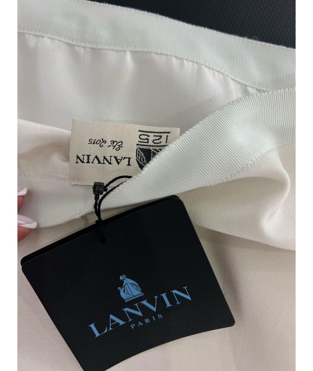 LANVIN Белая юбка мини, фото 4