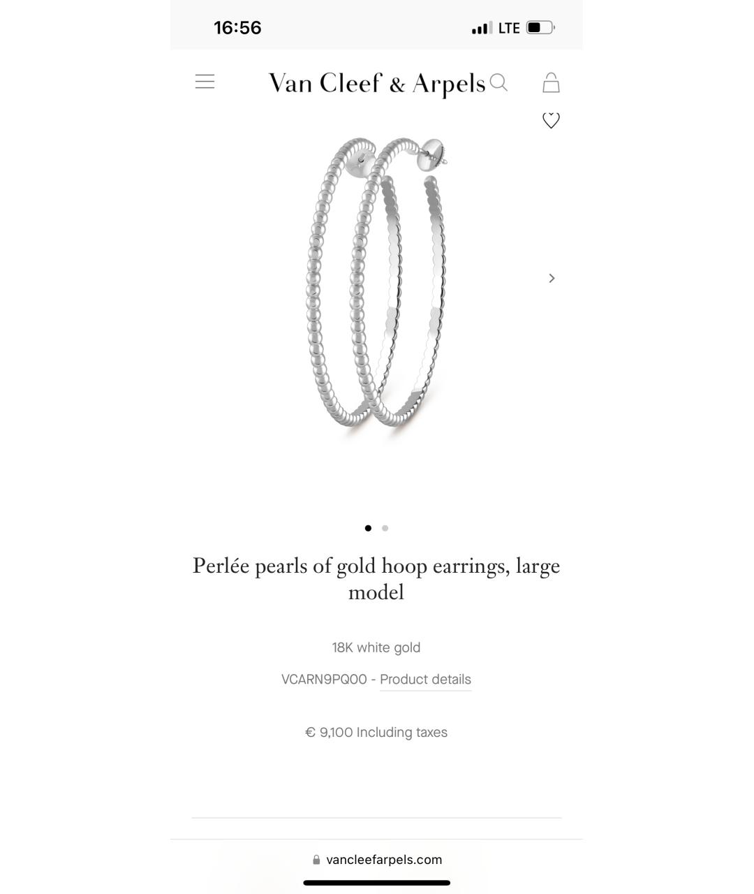 VAN CLEEF & ARPELS Серебряные серьги из белого золота, фото 7