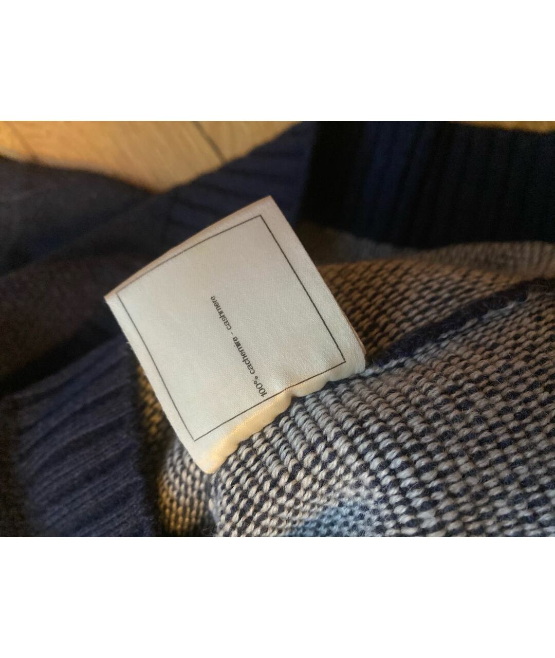 CHANEL PRE-OWNED Темно-синий кашемировый джемпер / свитер, фото 5