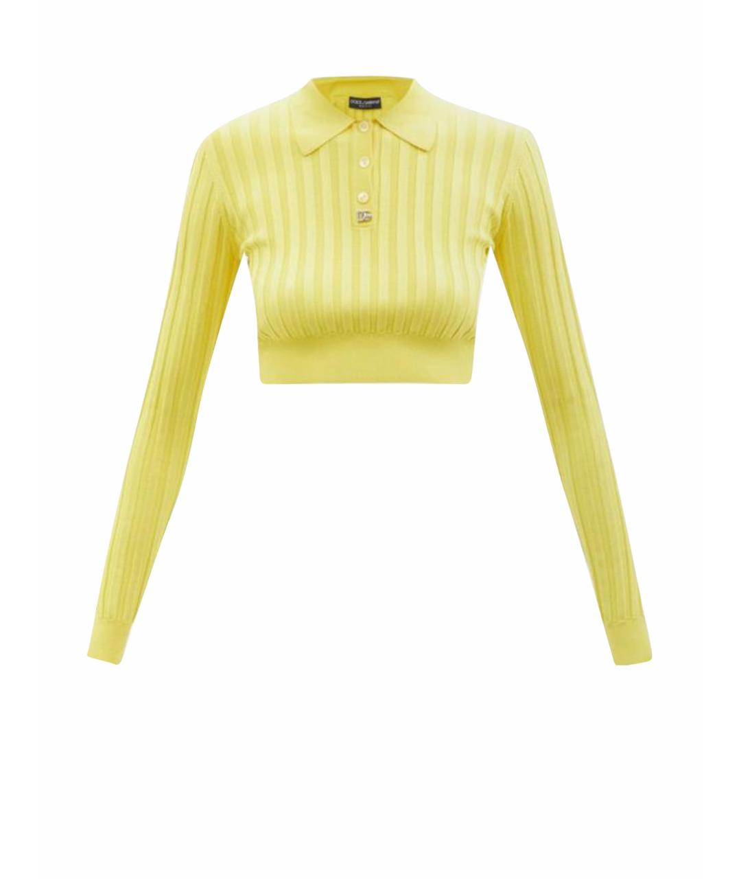 DOLCE&GABBANA Желтый замшевый джемпер / свитер, фото 1