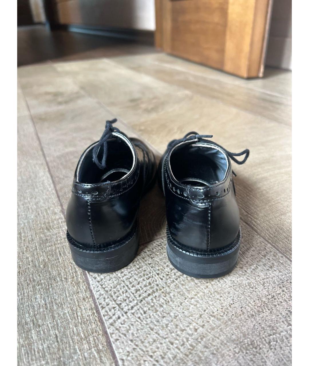 ARMANI JUNIOR Черные кожаные ботинки, фото 4