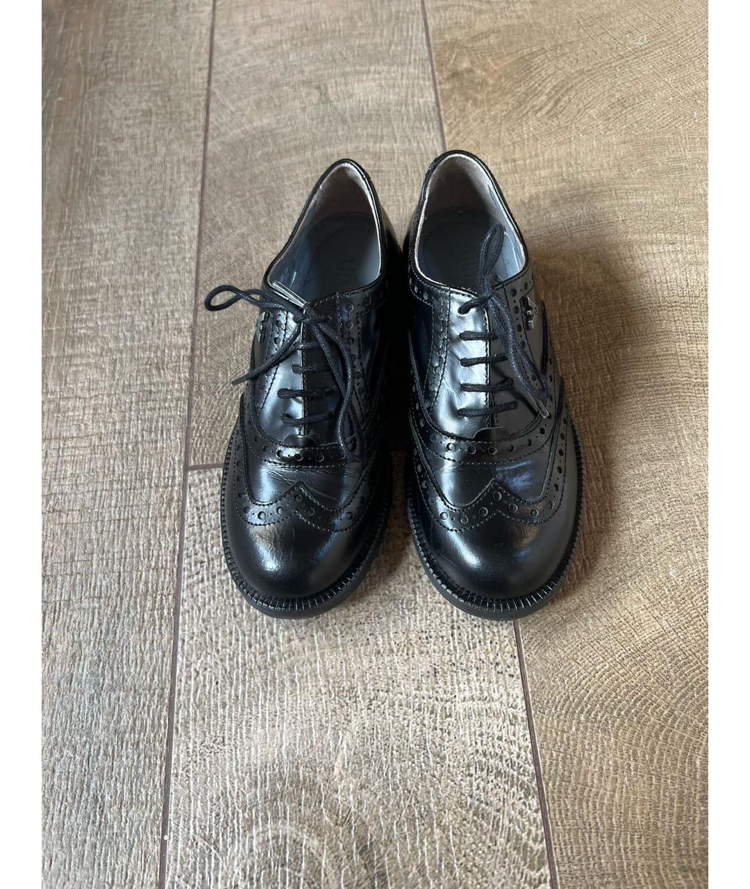 ARMANI JUNIOR Черные кожаные ботинки, фото 2