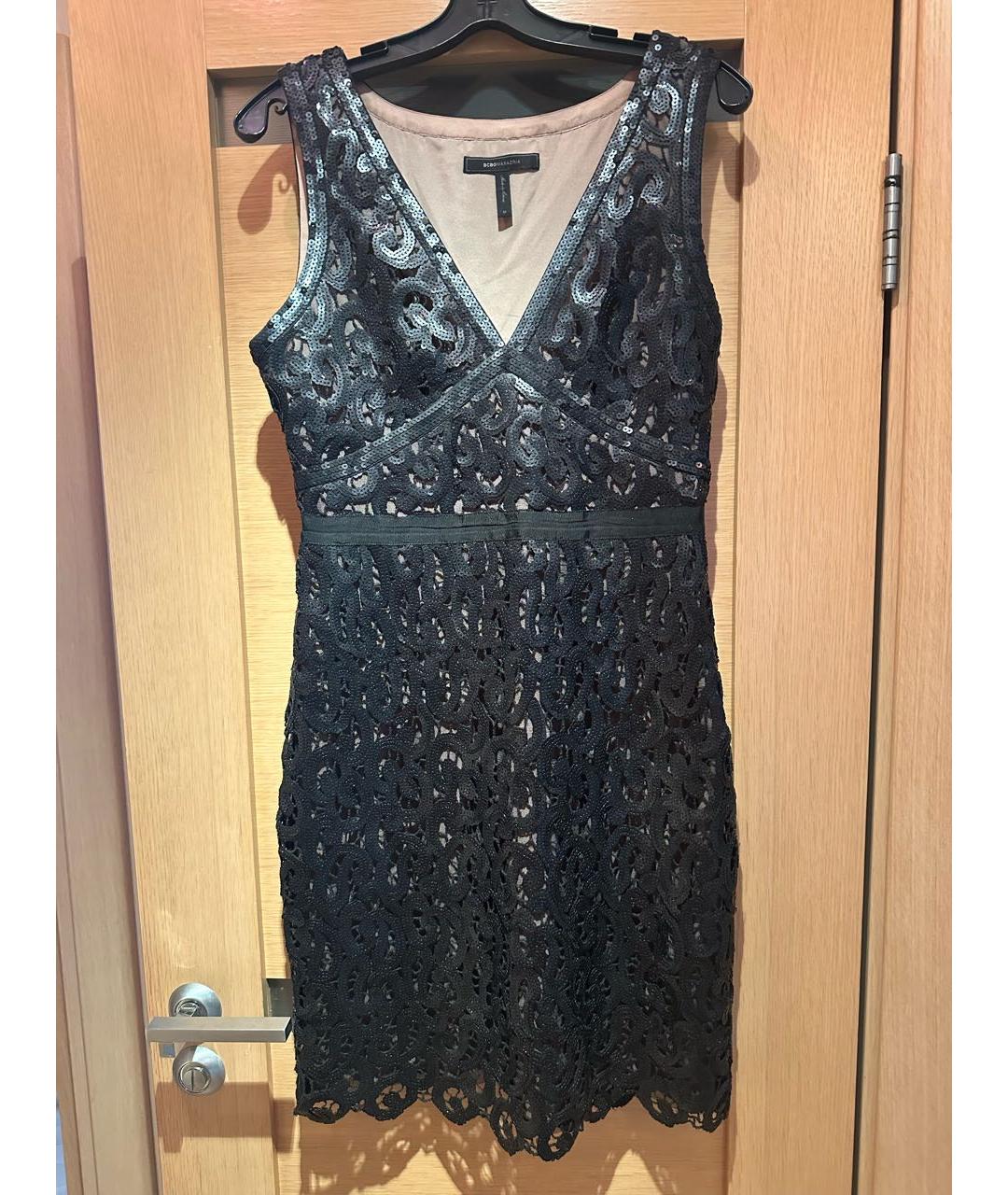 BCBG MAXAZRIA Черное полиамидовое коктейльное платье, фото 6