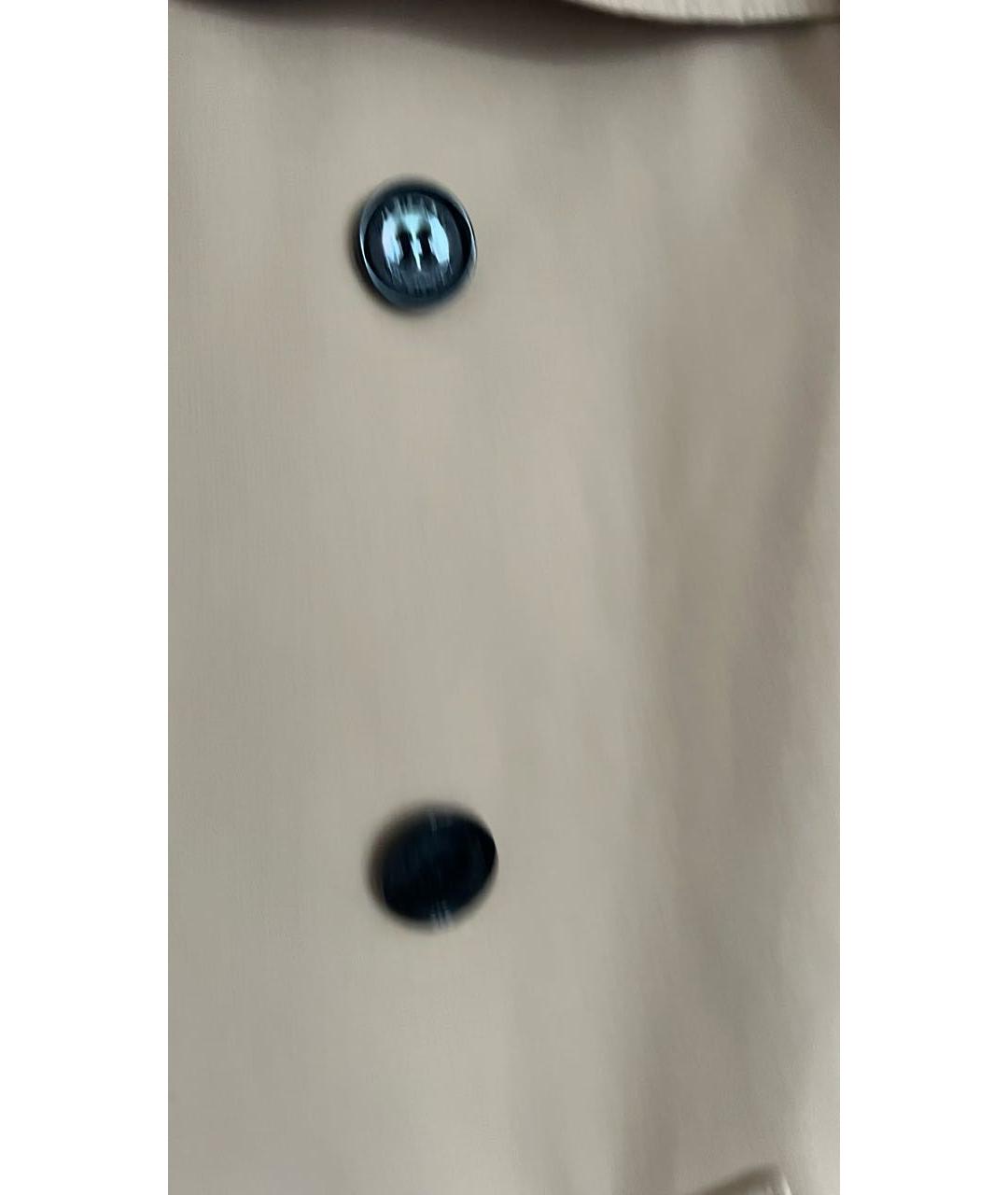 BURBERRY Бежевый полиэстеровый тренч/плащ, фото 5