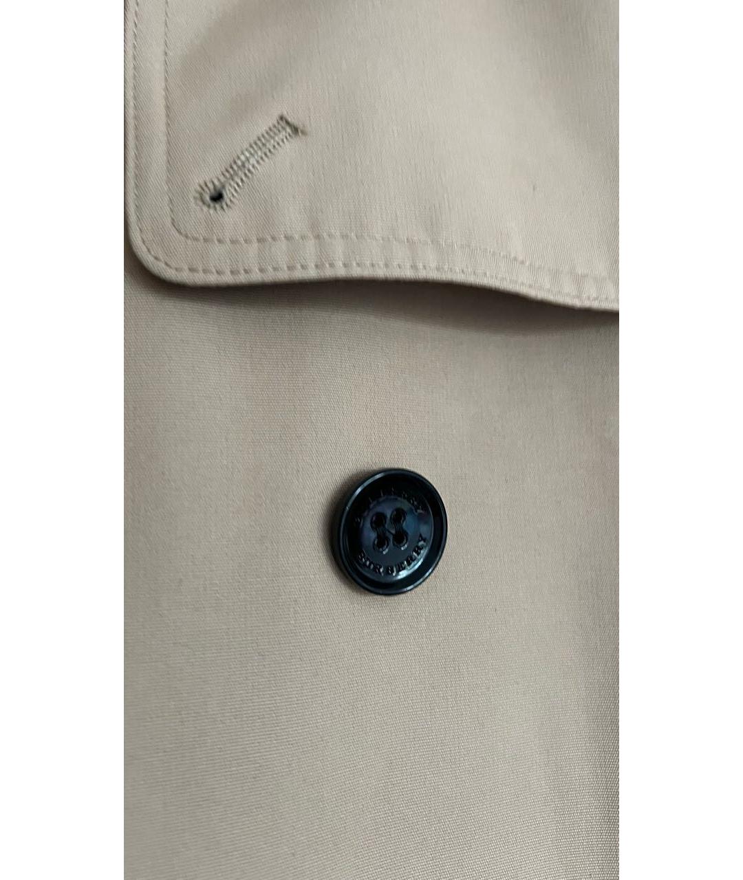 BURBERRY Бежевый полиэстеровый тренч/плащ, фото 6