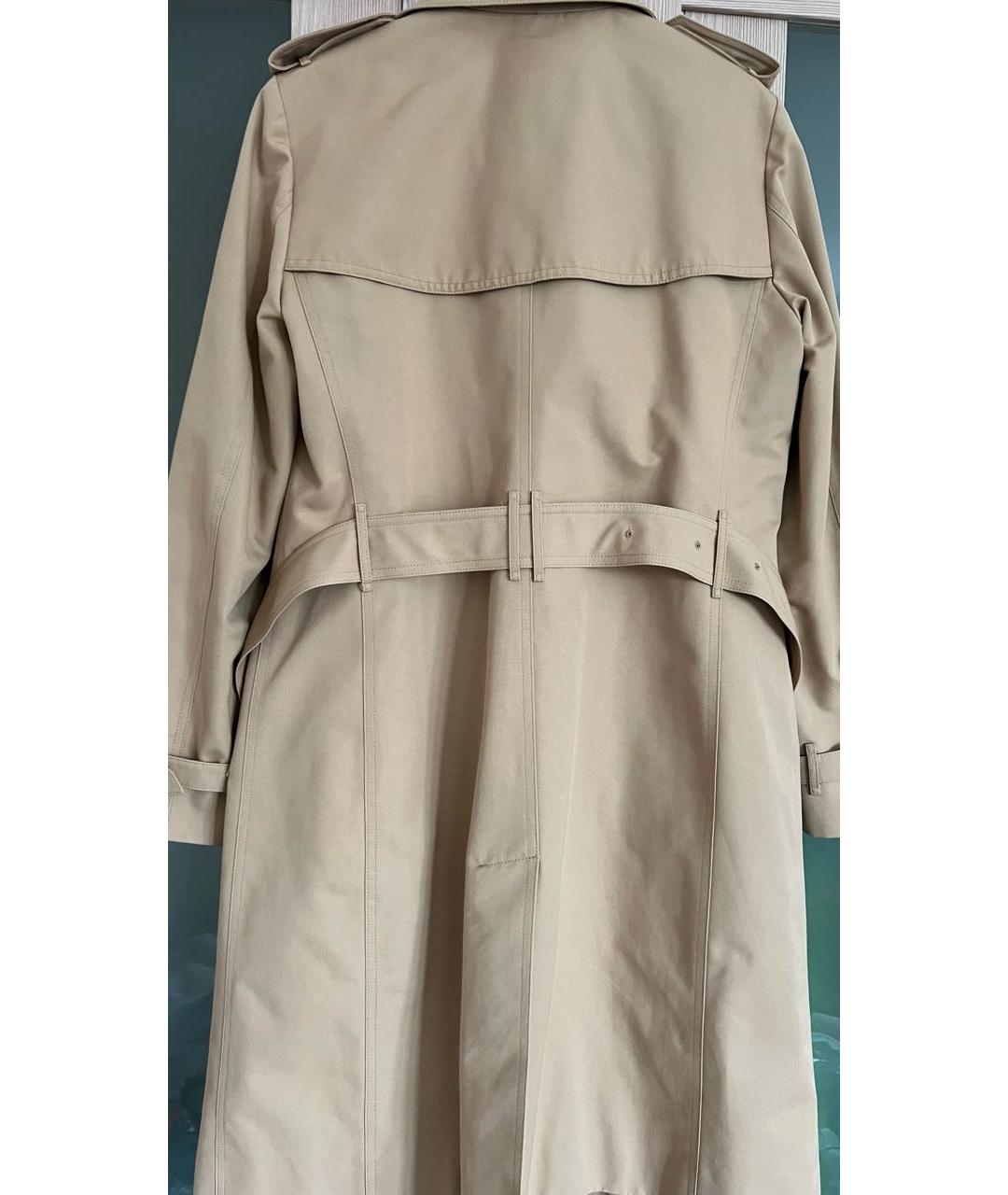 BURBERRY Бежевый полиэстеровый тренч/плащ, фото 2
