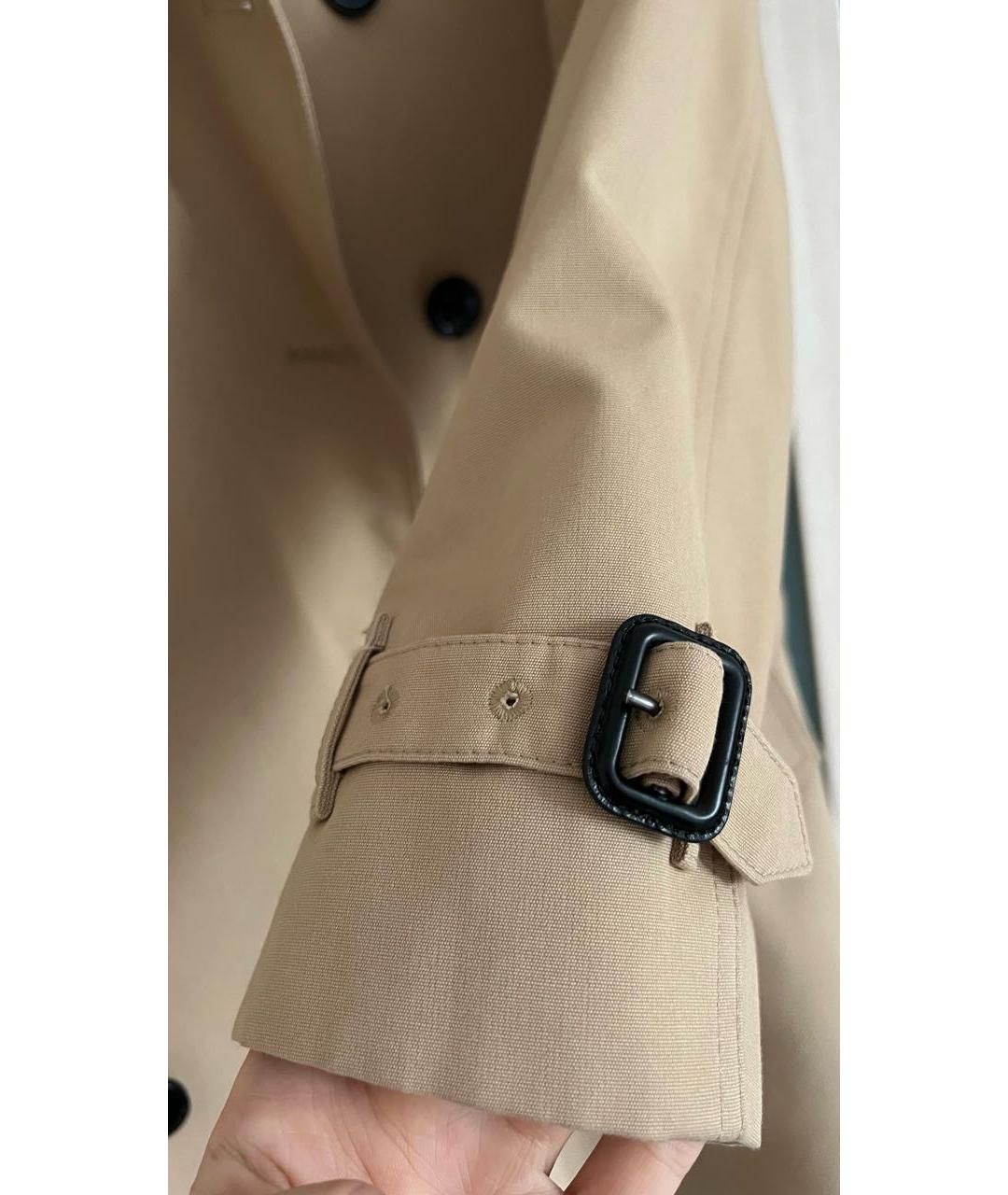 BURBERRY Бежевый полиэстеровый тренч/плащ, фото 8