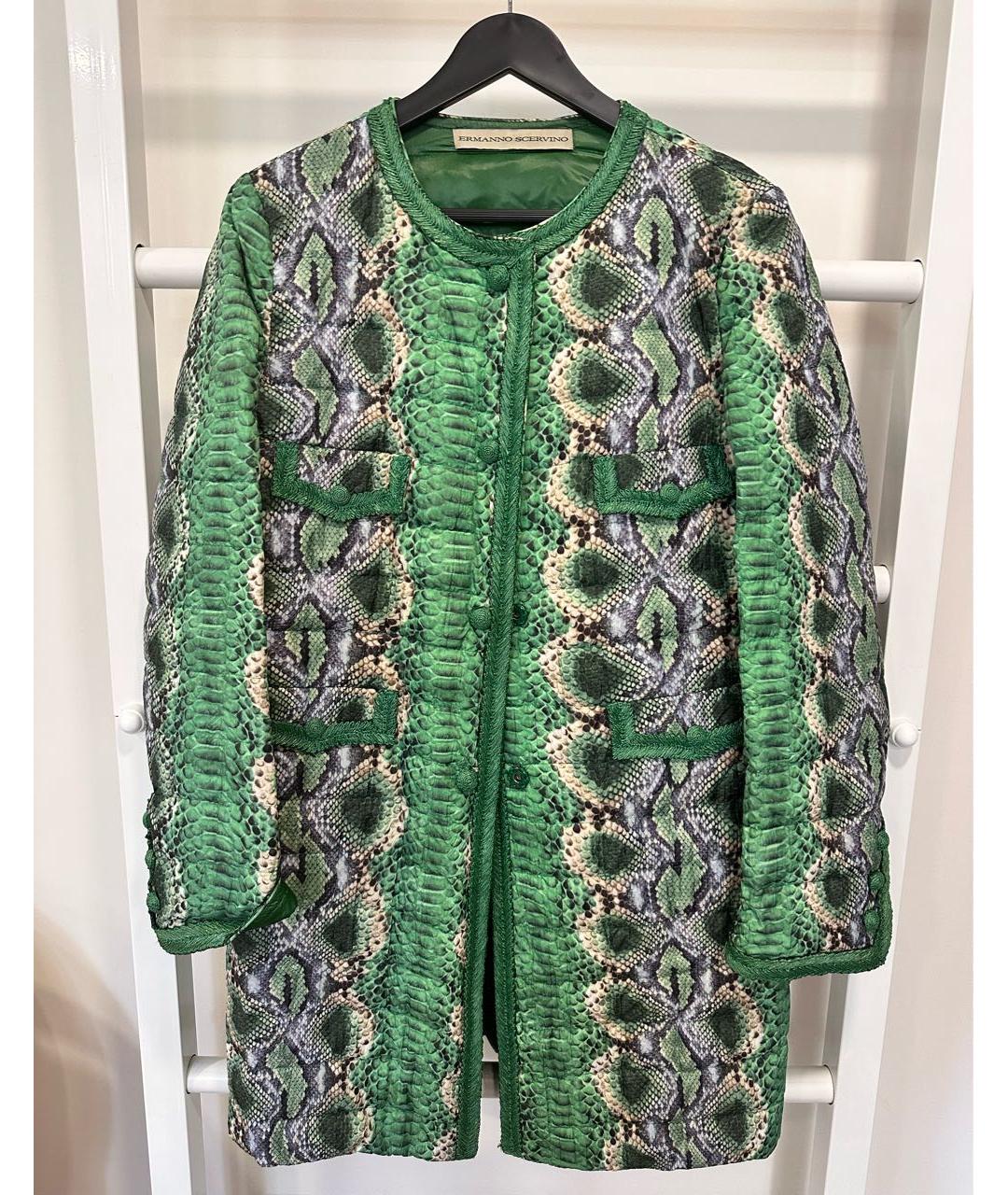 ERMANNO SCERVINO Зеленая полиамидовая куртка, фото 4