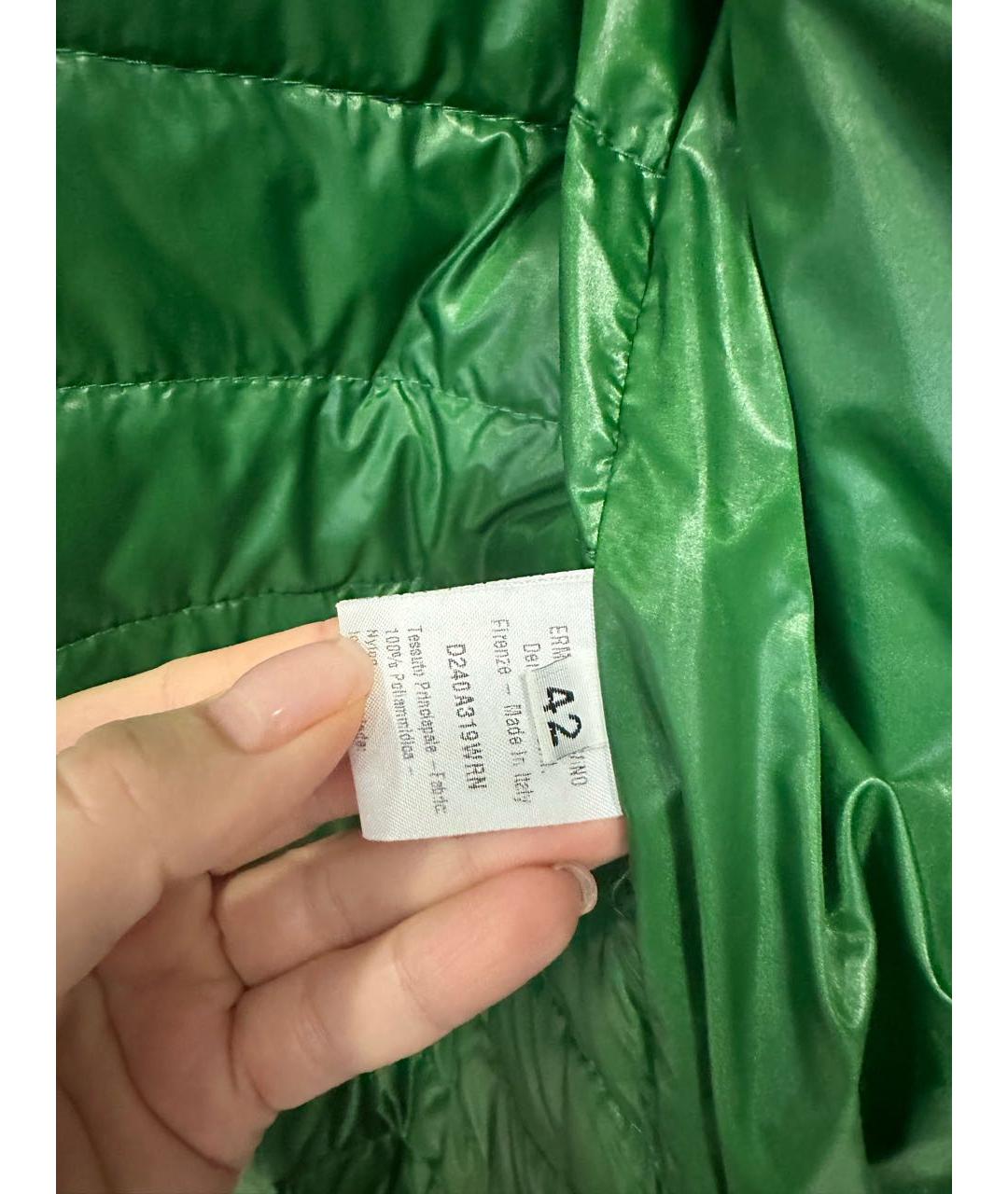 ERMANNO SCERVINO Зеленая полиамидовая куртка, фото 3