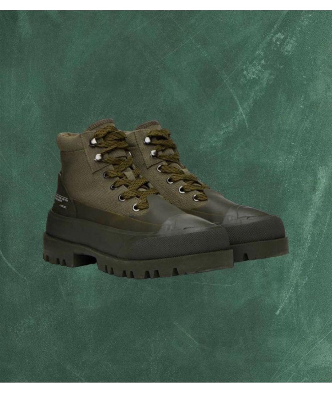DIESEL Зеленые резиновые высокие ботинки, фото 2